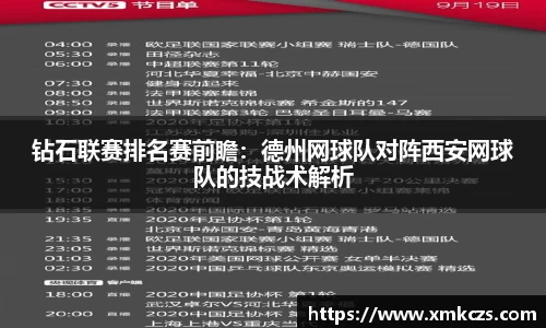 钻石联赛排名赛前瞻：德州网球队对阵西安网球队的技战术解析