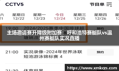 主场邀请赛升降级附加赛：呼和浩特赛艇队vs温州赛艇队实况直播